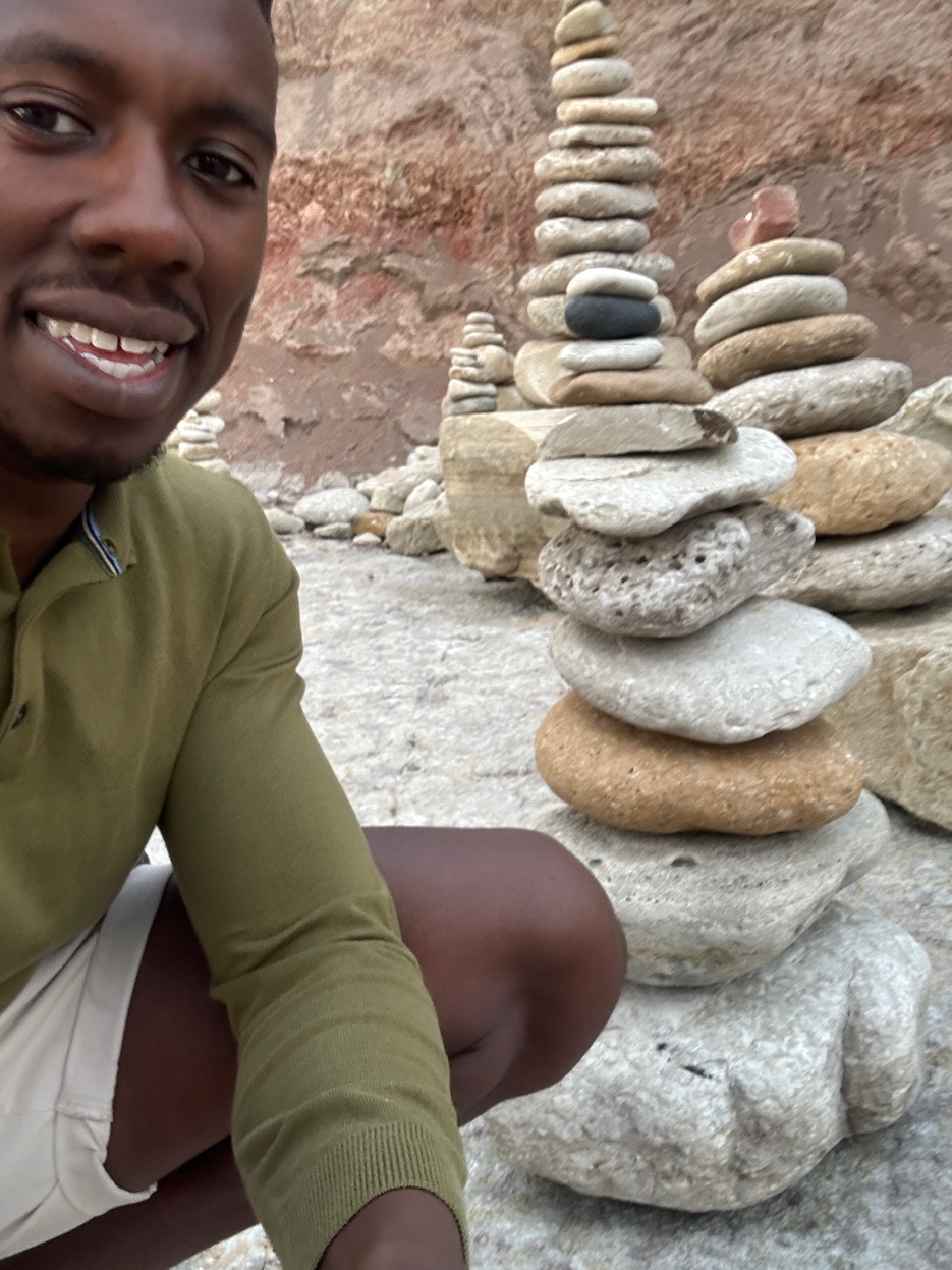 Stone stacking — balance and presence